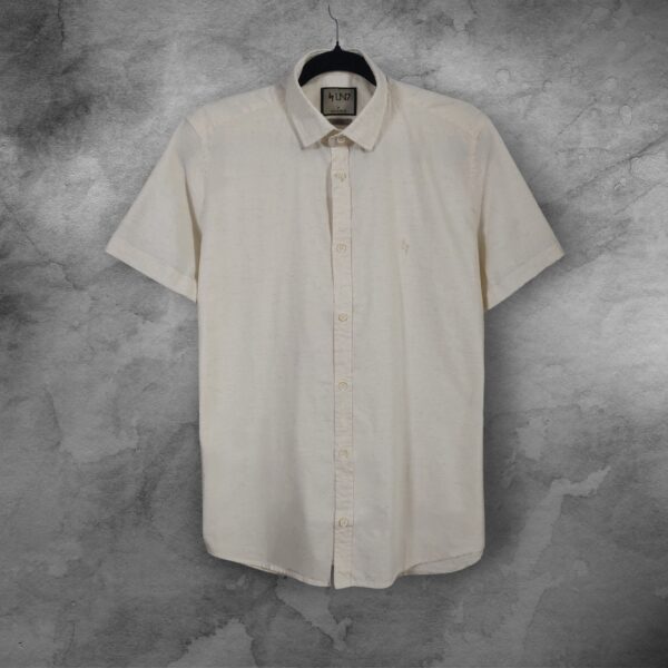 Camisa Manga Curta Slim Fit Linho LN7