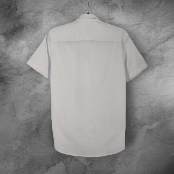 Camisa Manga Curta Slim Fit Oxford Button Down LN7 - Imagem 3
