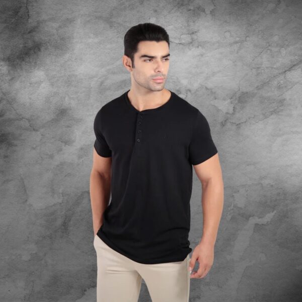 Camiseta Henley Algodão Egípcio LN7 - Imagem 2