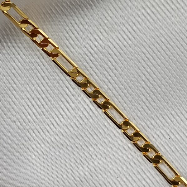 Pulseira Alternada 60 Folheada Ouro - Imagem 3