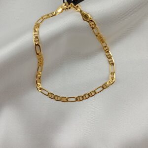 Pulseira Alternada 61 Folheada Ouro