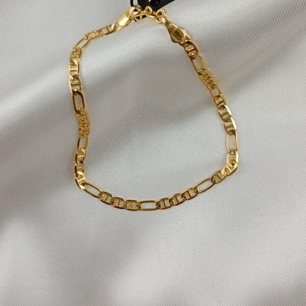Pulseira Alternada 61 Folheada Ouro