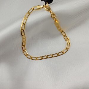 Pulseira Groumet 12 Folheada Ouro