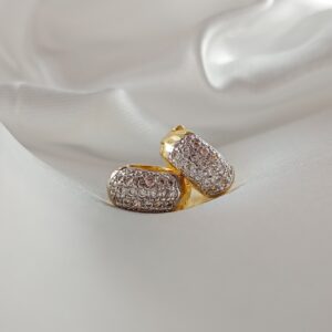 Brinco Argola Cravejado 51 Folheado Ouro