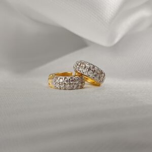 Brinco Argola Cravejada 10 Folheada Ouro