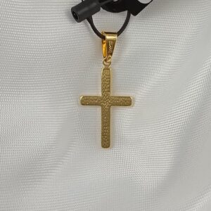 Pingente Cruz Média 20 Folheada Ouro