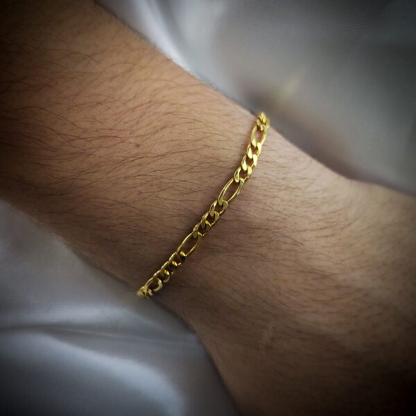 Pulseira Alternada 57 Folheada Ouro - Imagem 2