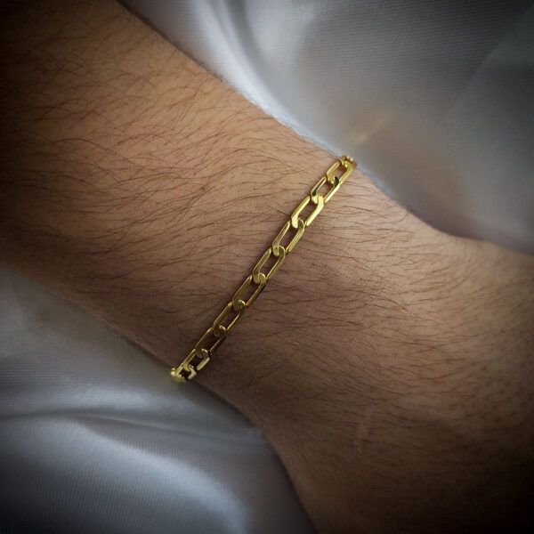 Pulseira Groumet 12 Folheada Ouro - Imagem 2