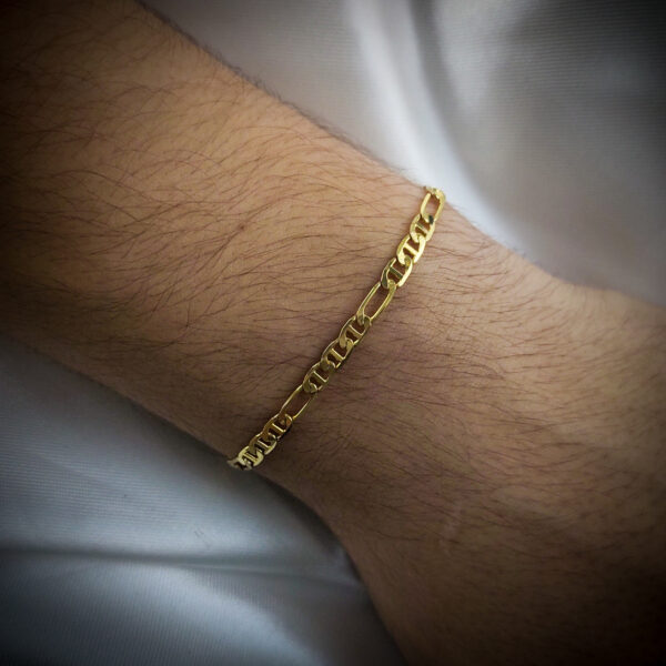 Pulseira Alternada 61 Folheada Ouro - Imagem 2
