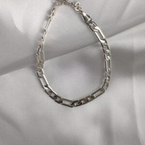 Pulseira Alternada 60 Folheada Prata