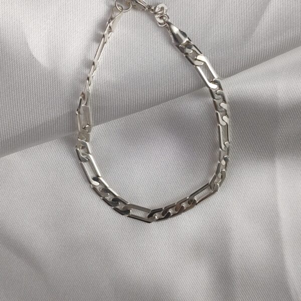 Pulseira Alternada 60 Folheada Prata