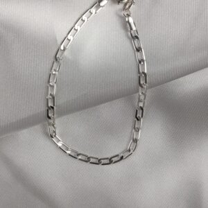 Pulseira Groumet 12 Folheada Prata