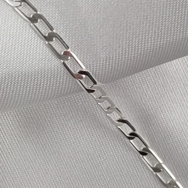 Pulseira Groumet 12 Folheada Prata - Imagem 3