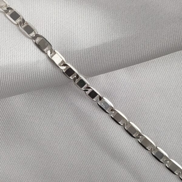 Pulseira Piastrine 56 Folheada Prata - Imagem 3