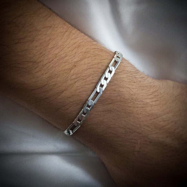 Pulseira Alternada 60 Folheada Prata - Imagem 2