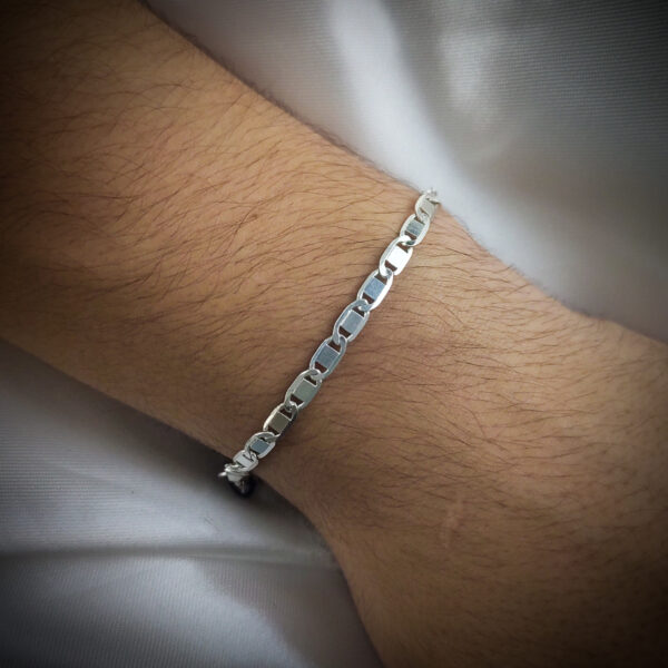 Pulseira Piastrine 56 Folheada Prata - Imagem 2